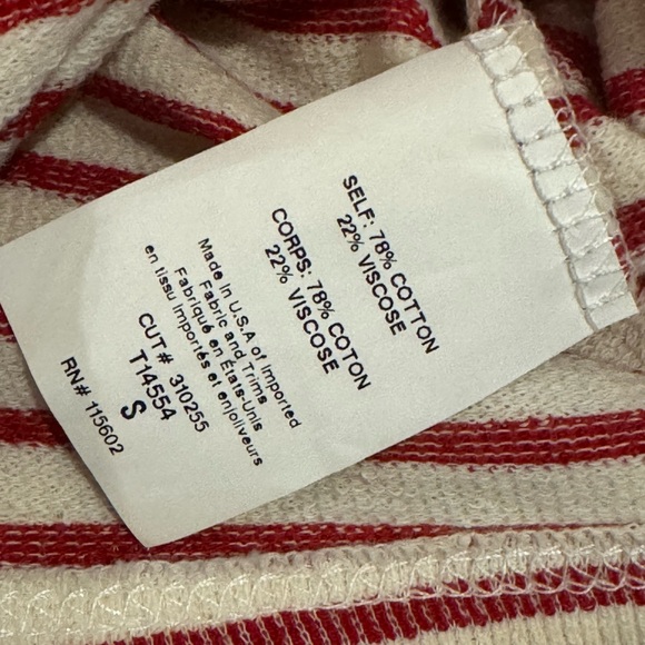 Lush Women’s Red And White Striped button Tie Front Cropped Top Size Small - Picture 5 of 5
